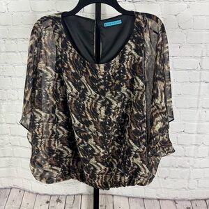 Alice + Olivia Gayla Batwing Blouse No Size Tag